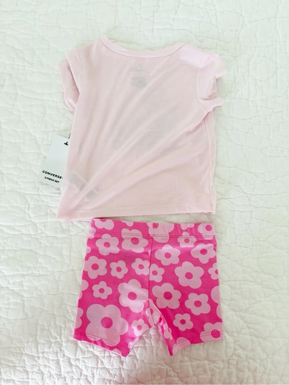 Converse Pink Floral Tee Girls 3T